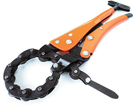 Grip-on -182 / Cortatubos de Cadena/Mordaza Grip Cortatubos de Cadena 10 / Revestimiento de pintura Epoxi/Acero Inoxidable Forjado. Ideal para soldadura, fontanería, mecánica, bricolaje