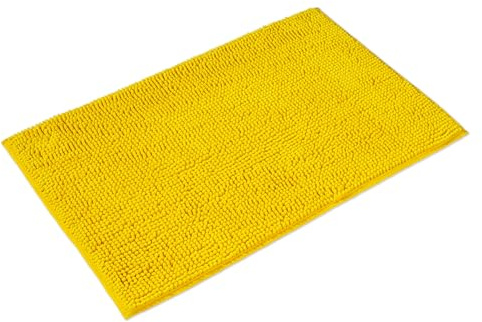 WohnDirect Badmatta gul • Badrumsmatta kan kombineras till set, halkfri och tvättbar • Badrumsmatta, toalettdekor, badmatta • 50 x 80 cm