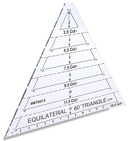 60 Grad gleichseitiges Dreieck Quilten Lineal Transparenz Original Nähen Patchwork Lineal
