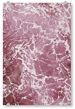 artboxONE Acrylglasbild 90x60 cm Natur Abstract Pink Ocean Surface Bild hinter Acrylglas - Bild Wave Ocean sea