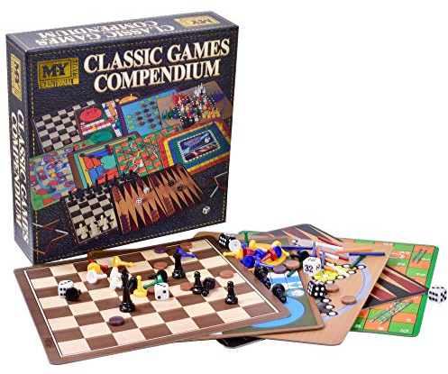 M.Y Classic Games Compendium | 100 Games Inside | Includes Chess, Ludo, Dice Games, Matchstick Puzzles And Many More!