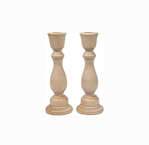 Shiwaki Bougeoir en Bois Antique 17x6x2.2cm - Artisanat Vintage Marron pour Table à Manger et Ornements D'église - Style Bois Naturel