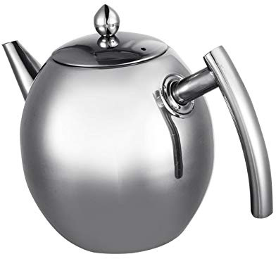 Tyenaza Tetera, Estufa, Tetera Duradera de Acero Inoxidable, cafetera, Tetera con Filtro, Gran Capacidad(1.5L)