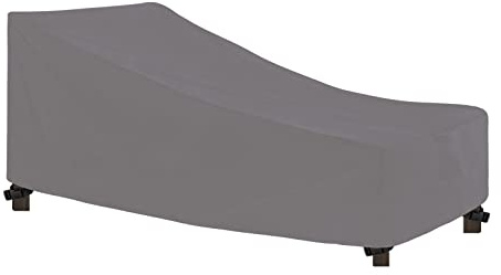 Easy-Going Waterproof Patio Lounge Chair Cover UV Resistant Outdoor Chaise Lounge Covers with Tape Sealed Seam(1 Pack-78Wx35.5Dx33H inch, Grey)
