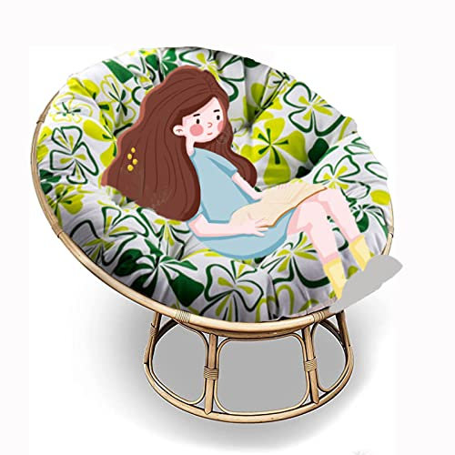 SRHWBF Papasan-Kissen Papasansessel Kissen Papasan-Sitzkissen Stuhlkissen Für Innen Balkon Draus Schaukelstuhlkissen (NUR Kissen) (F31 Ø150cm/59 in)