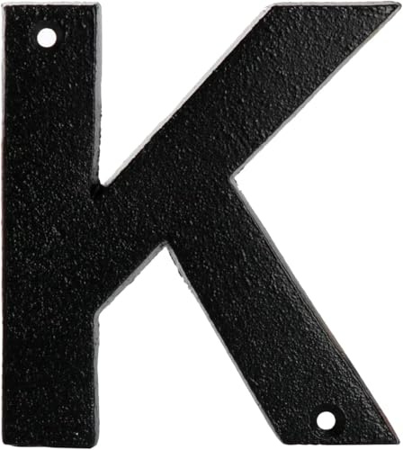 Black Cast Iron Door Letter K - Use For House and Flat Door Numbers or Signs