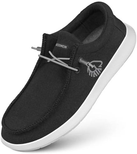 GIESSWEIN Merino Mokassin Damen - Slip on Schuhe aus Merino Wolle, Comfort Slipper, Frauen Halbschuhe, weiche, Bequeme & leichte Freizeitschuhe in komfortabler Weite, Schlupf Sneakers
