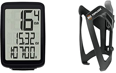 Sigma Sport Fahrrad Computer Pure 1 & SKS Germany TOPCAGE Flaschenhalter für Fahrräder, 18 x 10 x 10 cm