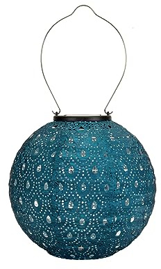Pauleen 48304 Lanterne LED Sunshine Charm Bleu fonçé IP44 Lampe Solaire, Tyvek-Polyethylenvlies, 0.03 W, Dunkelblau
