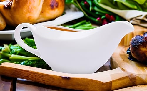 16 OZ Thanksgiving Gravy Boat Cute Ceramic Sauce Boat For Gravy and Creamer Server