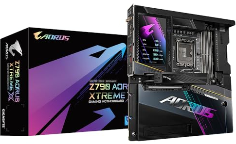 GIGABYTE Z790 AORUS XTREME X Scheda madre - Supporta Intel 14th Gen CPUs, LGA 1700, 24+1+2 phases VRM, up to 8266MHz DDR5 (OC), 1xPCIe 5.0 + 4xPCIe 4.0 M.2, Wi-Fi 7, 10GbE LAN, USB 3.2 Gen 2