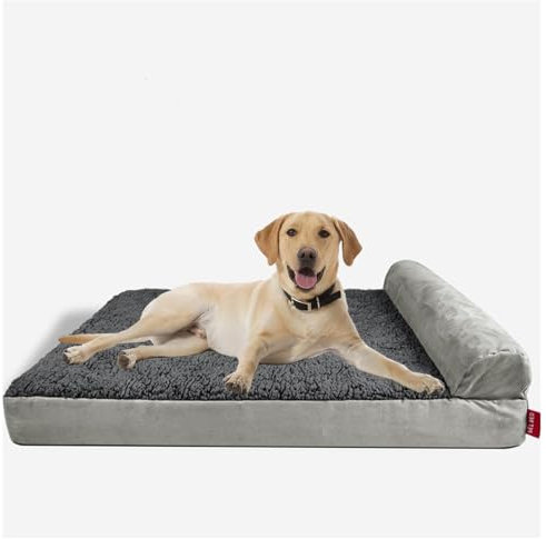 Hundekissen Mittelgroße Hunde, mit Eierförmiger Kistenschaum Hundebett Memory Foam, rutschfeste Unterseite, Bezug Abnehmbar Waschbar Hundesofa Für Mittlere Hunde,style2-L(36×27×3in)