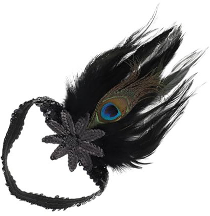 Amosfun 2stücke Vintage Peacock Haarband Mit Federn Und Pailletten Für Kostümfeiern Festivals Und Karneval Elegantes Kopfschmuck-accessoire Für Frauen