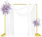 Arco de boda de 2,2 × 2,2 m, arcos de metal para bodas, arco de globo cuadrado, arco dorado, soporte de fondo para ceremonias, fiestas, baby shower, cumpleaños, decoración de graduación