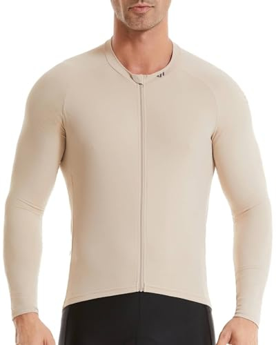 Wulibike Maglia da Ciclismo Uomo Maglia Ciclismo Maniche Lunghe Traspirante Asciugatura Rapida Maglia Ideale per Bici Allenamento Strada Outdoor