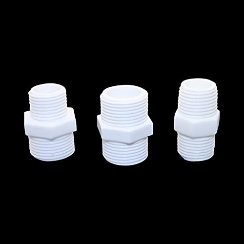 Hose Connector Adapter 20Pcs 1/2'',3/4'',1/2'' to 3/4'' Double Male Connector European Standard for PVC Pe Pb Pex Various Plastic Pipe (Diameter : 1/2'')/1/2''
