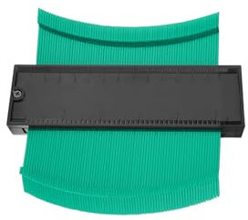 Green 12 cm/5 inch Contour Gauge – Profile Template Duplicator Tool for Accurate Shape Measurement, Irregular Contour Tracing Ruler for Flooring, Carpentry & Woodwork