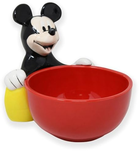 Disney Mickey Mouse Candy Dish - Cuenco de cerámica con licencia oficial, figura de 15,2 cm