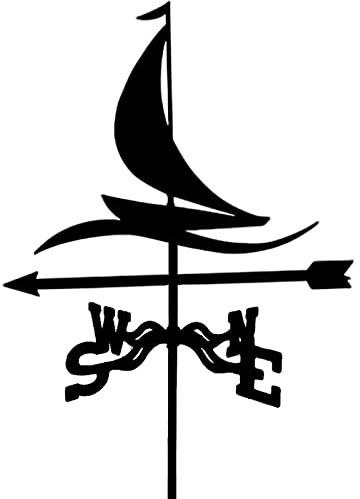 Veleta de velero, Silueta de Barco de Vela, indicador de dirección del Viento, Herramienta de medición Profesional, Regalos