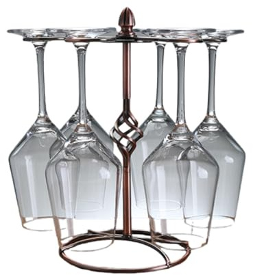 OYWEHECE Classico Ed Elegante Bicchiere da Vino da Tavolo, Portaoggetti, Porta Calici Indipendente, Portaoggetti, Supporto per Stendino, Organizer per Tazze, da Appendere Sottosopra,O