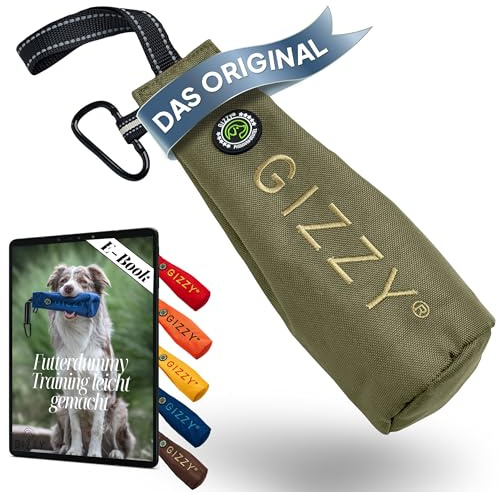 GIZZY® DAS ORIGINAL I Futterdummy Hunde I Robuster Hunde Futterbeutel für alle Rassen I Dummy Hundetraining mit Leckerlies - Die Erziehungshilfe für Hunde I Futterbeutel Hundetraining - Hunde Zubehör