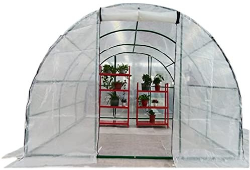 Großer robuster Stahlrahmen für den Außenbereich, Folientunnel, Gewächshaus für Garten, Pflanzenwachstum, 2 m/3 m/4 m/5 m/6 m langer Tunnel mit Winterschutz, 200 x 200 x 200 cm
