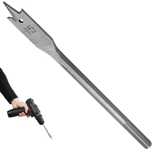 15mm Wood Drill Bit – Spade Drill Bit for Woodworking, Carpentry, & Home Improvement Projects – Professional Tools for Quick & Efficient Drilling