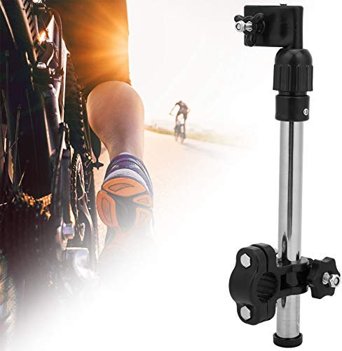 Umbrella Mount Holder, Cycling Umbrella Bracket Silver Thicken Stainless Steel Bike Sunshade Umbrella Support Bracket Adjustable Umbrella Mount Holder Bicycle Cycling Mount Stand (Cycling Umbrella