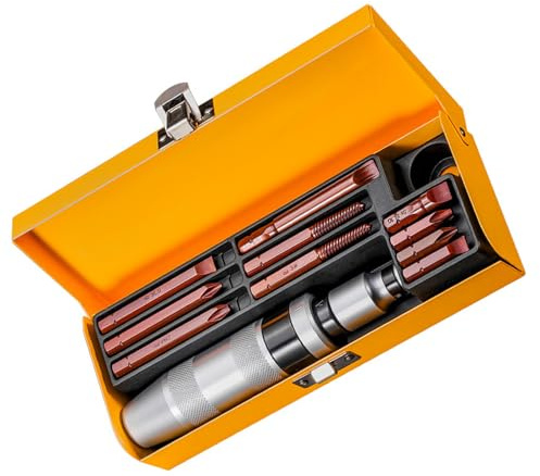 Juego de 12 destornilladores de impacto manuales de aleación de acero para hacer frente a la extracción de tornillos oxidados y resistentes corroídos, fácil reparación, destornillador de acero al