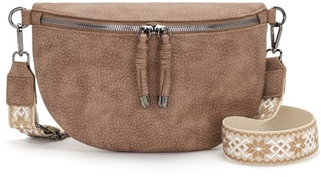 YISUOHOOM Marsupio Donna PU Pelle Cachi Elegante Borsa Tracolla Piccola a Mezzaluna - Regalo Donna
