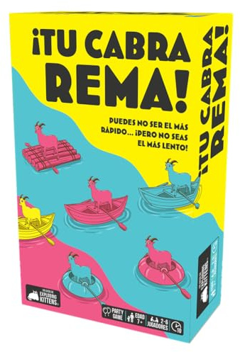 Exploding Kittens ¡Tu Cabra Rema!, Juego de Cartas, A Partir de 7 Años | De 2 a 6 Jugadores, 10 Minutos por Partida, Español