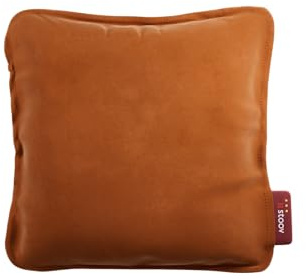 Stoov Heizkissen mit Abschaltautomatik - Kabelloses Wärmekissen mit Base Akku: bis zu 4 Std. Wärme - Elektrische Wärmflasche für Rücken & Nacken - Ploov³ 45x45 cm Velvet Orange