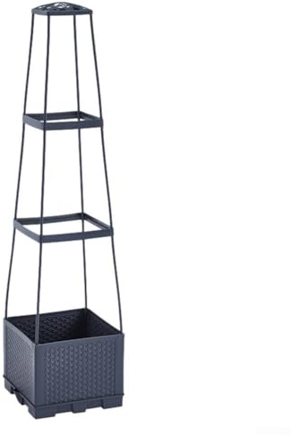 Scatola rialzata con serbatoio d'acqua e altezza regolabile per pomodori, per rampicanti verdure e fiori, soluzione di giardinaggio per interni ed esterni (3 viti intrecciate)