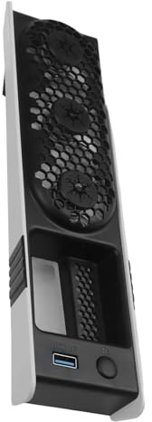 Opatiny Ventilador de refrigeración PS5 Pro con luces RGB, 3 modos de velocidad, puerto USB 3.0 para PS5 Slim