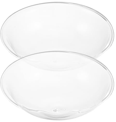 Hemobllo Lot de 2 Coupelles en Verre Transparent de Chapeau pour Brûleur à Cire, Plateau Parfumé Résistant la Chaleur, Accessoires Maison pour Diffuseur D’huiles Essentielles et Fondants