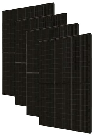 4x Solarmodul SolarSpace 500 W BIFAZIAL Full Black Solarmodul für Balkonkraftwerke Solarpanel Photovoltaik PV-Anlage Glas-Glas Modul