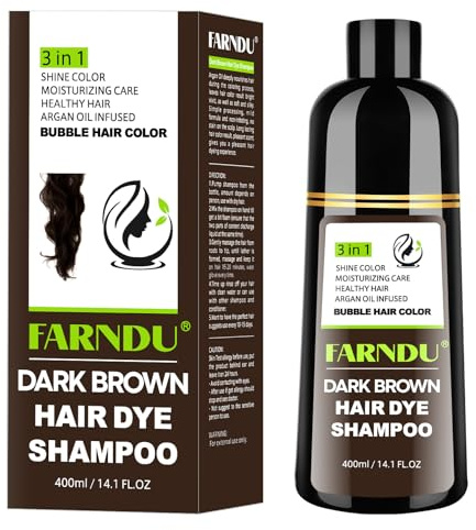 Haarfarbe Dunkelbraun Haarfärbeshampoo zur Abdeckung grauer Haare