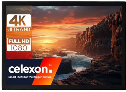 celexon Toile Frontale Mobile Expert Plein air 90 | 203x114 cm 4:3 | 4K Full HD | Toile de Remplacement ou Changement pour Écran de Projection sur Cadre Pliable Mobile Expert