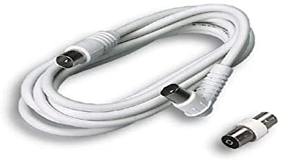 FANTON 31080 - Cavo coassiale, maschio / femmina, 3 m, bianco [Italia]