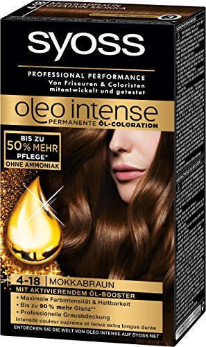 Syoss Oleo Intense Coloration 4-18 Mokkabraun, 3er Pack (3 x 115 ml)