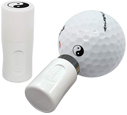 Asbri Golf Ying Yang Ballstempel, Schwarz