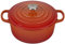 Le Creuset Evolution Cocotte con Tapa, Redonda, Todas Las Fuentes de Calor Incl. inducción, 3,3 l, Hierro Fundido, Naranja(Volcánico), 22 cm