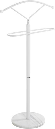 HAKU Men'S Valet White, Marble, Metal - Dim.: W 50 cm X H 105 cm X D 32 cm, Style: Modern