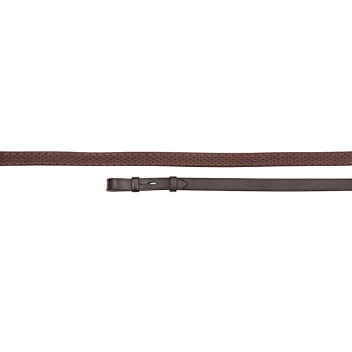 Shires Aviemore Weiches Gummi Grip Zügel – 154,9 cm, Havana