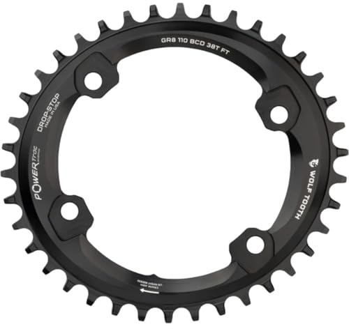 Wolf Tooth Kettenblatt Ø110mm BCD 4-Loch Shimano GRX schwarz Ausführung 40T 2021 Kettenblätter