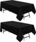 Utopia Kitchen Polyester Tischdecke 152 x 213 cm (2er-Pack, Schwarz) Maschinenwaschbare Tischdecke Ideal für Partys, Veranstaltungen, Hochzeiten und Restaurants (60 x 84 Zoll)