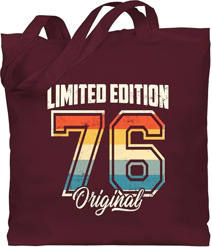 Shirtracer Baumwolltasche - 50. Geburtstag - Limited Edition 1976 Original - Unisize - Bordeauxrot - 1972 beutel geschenkideen für 50 jährigen 50.geburtstag 74 stoffbeutel geschenkbeutel stoff groß