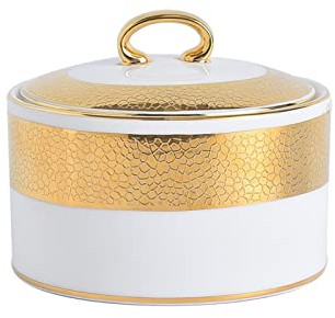 Pot de Sucre Soulagement de Sucre de Haute qualité Soulagement Gold Fashion Bone Chine Cuisine Cuisine Pot de céramique Pot de céramique for Poivre de Sanction Bol à Sucre (Color : Gole)