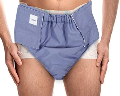 KMINA - Pannolino per Adulti Reutilizzabile, Assorbenti Anziani Regolabile, Uomo Incontinenza, Lavabile Adulto - Made in Europe