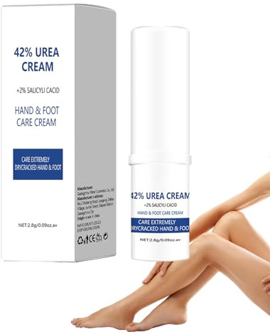 Crema contra talones agrietados - Crema de urea 42 por ciento - 2,8 Multiusos Intensivos Natural Hidratante para talones agrietados para máxima firmeza de los pies Uozonit